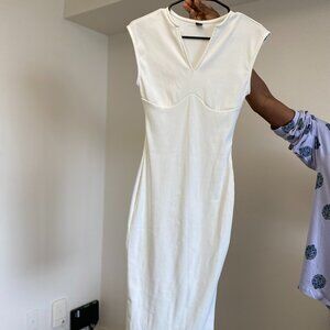 Solid Rib-knit Bodycon Dress - Medium